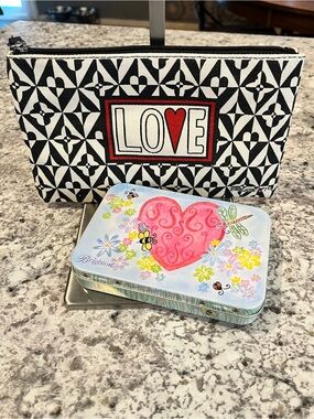 Brighton “Love” Pouch NWOT & Brighton Candle Tin